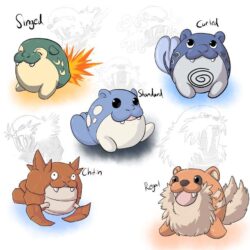 Spheal crossbreed/variants by KageZeo