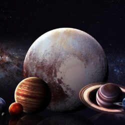 digital art, Space art, Planet, Space, Stars, Solar System, Milky