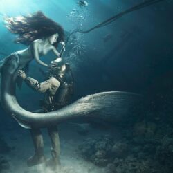 Diver and The Mermaid Laptop HD HD 4k Wallpapers, Image