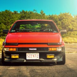 Download Wallpapers red, trueno, Corolla, toyota, front, corolla