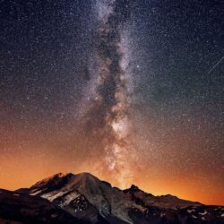 Milky Way above the mountains Wallpapers #