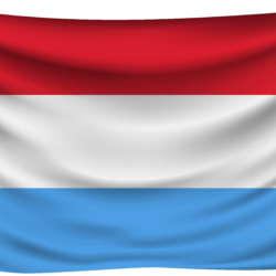Luxembourg Wrinkled Flag