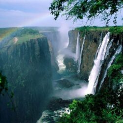 Zimbabwe Tag wallpapers: Water River Rainbow Waterfalls Canyon