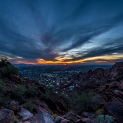 Sunset tonight at the Camelback mountain, Phoenix, Arizona by