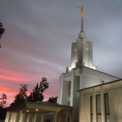 Santiago Chile Temple in the Evening