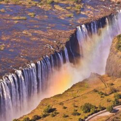 Rainbow Over Victoria Falls At Night Hd Desktop Backgrounds