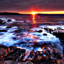 Sunset At Acadia National Park Maine Desktop Backgrounds 597548