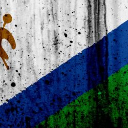 Download wallpapers Lesotho flag, 4k, grunge, flag of Lesotho