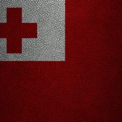 Download wallpapers Flag of Tonga, 4k, leather texture, Oceania