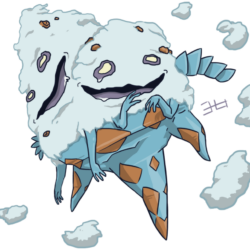 Vanilluxe, the Snowstorm Pokemon by Fakeromons