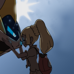 I recreated the credits image of Lillie and Lunala, and made a
