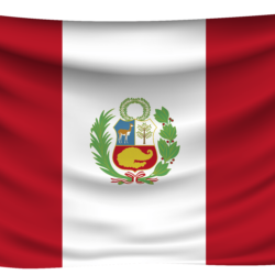 Peru Wrinkled Flag
