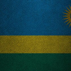 Download wallpapers Flag of Rwanda, Africa, 4K, leather texture