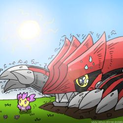 Groudon and Cherrim by snowy