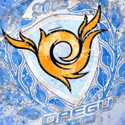 Download wallpapers Daegu FC, 4k, paint art, logo, creative, South