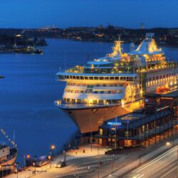 cityscapes, night, Stockholm, cruise ship, cities :: Wallpapers