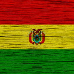 Download wallpapers Flag of Bolivia, 4k, South America, wooden