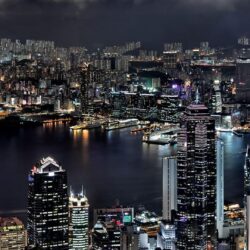 Cityscapes night buildings Hong Kong wallpapers