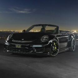 2016 Porsche 911 Cabriolet TechArt Wallpapers HD Black, at night
