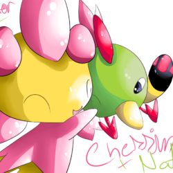 Cherrim and Natu by Chaomaster1