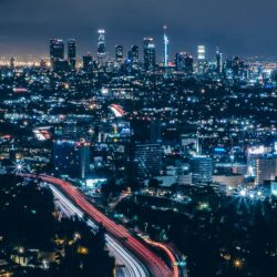 Download wallpapers los angeles, city, skyscrapers, night
