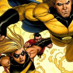 Yellow comics marvel ms. girls sentry wonder man wallpapers