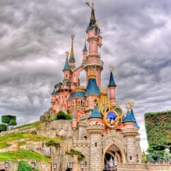 Sleeping Beauty Castle of Disneyland Park in Anaheim United States