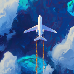 Aircraft, artwork, sky, clouds, wallpapers