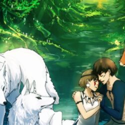 Download Princess Mononoke, San, Ashitaka, Forest, Wolves