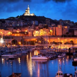 Photos Marseille France Ships Berth Sailing night time