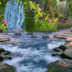 Fantasy Forest Stream HD Wallpapers