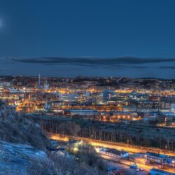 Photo Sweden Gothenburg Moon night time Cities Building