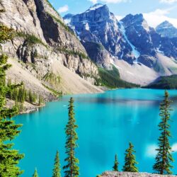 Wallpapers Moraine Lake, Banff National Park, Rocky Mountains, 4K