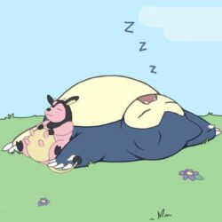 Snorlax and Miltank Nap Time Wallpapers by mnb73