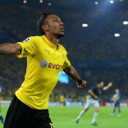 Download HD footballers, Pierre Emerick Aubameyang, Soccer Pitches