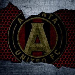 Download wallpapers Atlanta United, 4k, logo, MLS, soccer, Eastern