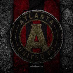 Download wallpapers 4k, Atlanta United FC, MLS, asphalt texture
