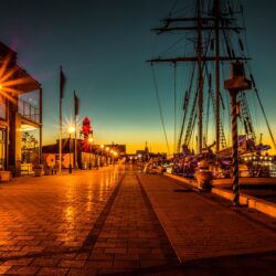 Image Australia Port Adelaide Ships Pier Night Waterfront