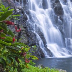 Kepirohi Waterfall Is Located Close To Nan Madol Pohnpei Federated