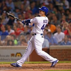 Anthony Rizzo in Cincinnati Reds v Chicago Cubs