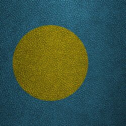 Download wallpapers Flag of Palau, 4k, leather texture, Oceania