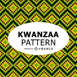 Colorful geometric Kwanzaa pattern