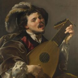 A Man playing a Lute Hendrick ter Brugghen