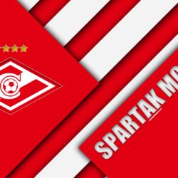 Download wallpapers FC Spartak Moscow, 4k, material design, red