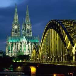 Cologne Cathedral and Hohenzollern Bridge Germany Wallpapers