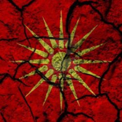 macedonia sun flag mud cracks by mak110