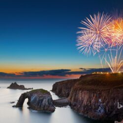 Fireworks at Land’s End, Cornwall