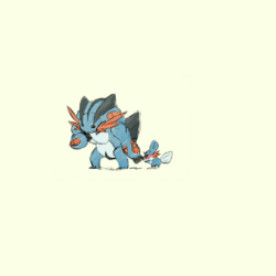 Mega Swampert and Mudkip Wallpapers