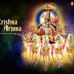 Lord Krishna and Arjuna Wallpapers Pictures