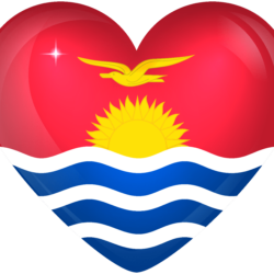 Kiribati Large Heart Flag
